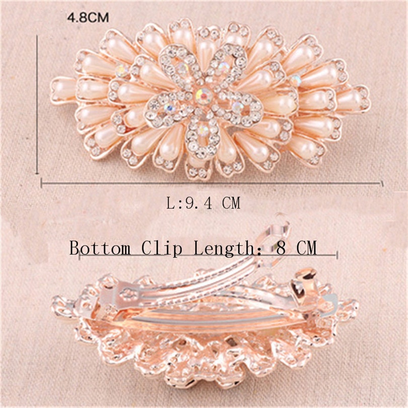 Hair Ornaments AWAYTR Female Hairpins Peacock Hairpin Pearl Cystal Hair Clips Women Hair Jewelry Rhinestone Barrettes