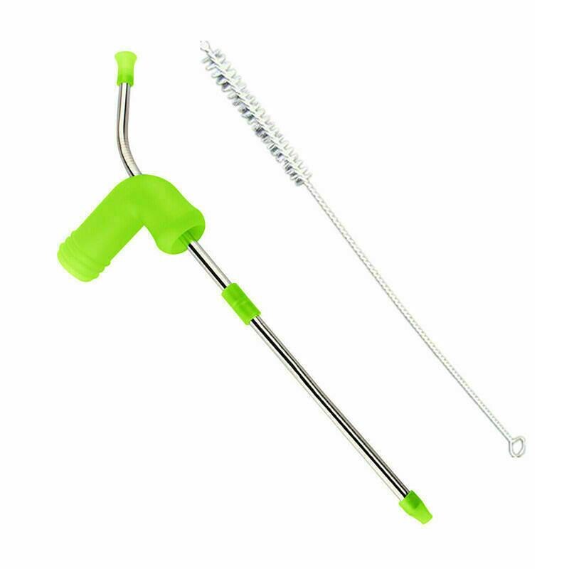 Drinking Straws For Beer Can Accessories Beer Bottle Funnel Barware Home Club Beer Snorkel Double Beer Snorkel Beer Dispenser: Green