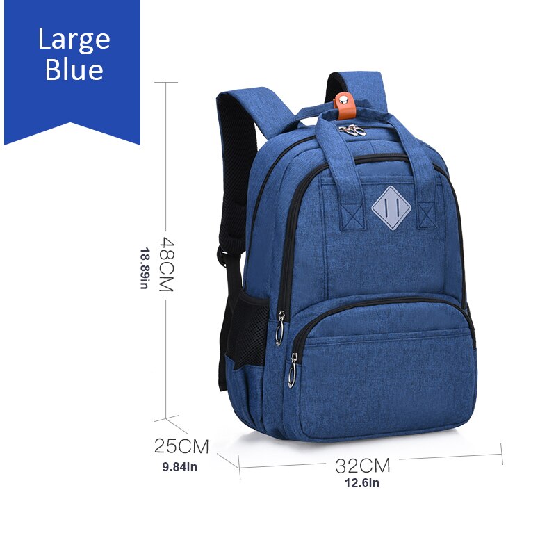 Mochila escolar para adolescentes, Kit de estuche de lápices para estudiantes universitarios, bolso escolar diario con caja de bolígrafos, Mochila de ocio para niños y niñas, 6384: Blue L