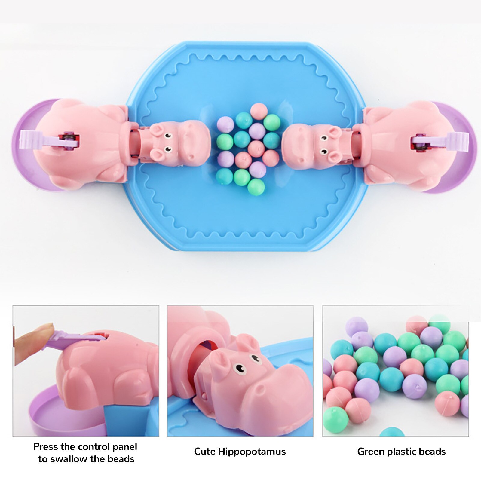 Hippopotamus loves to e at balls, peasy and marbles,2-person educational toy Juguetes novedosos Jouets fantaisie детские игрушки