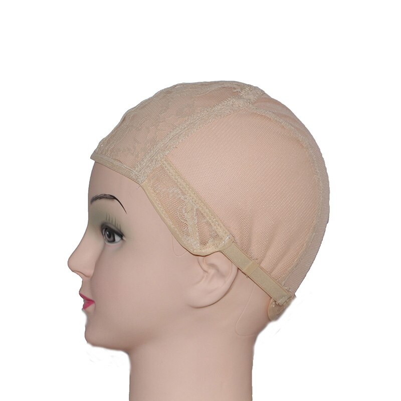Peluca con sombrero, extensión de cabello, tejido giratorio, Beige, parte en U, sombrero