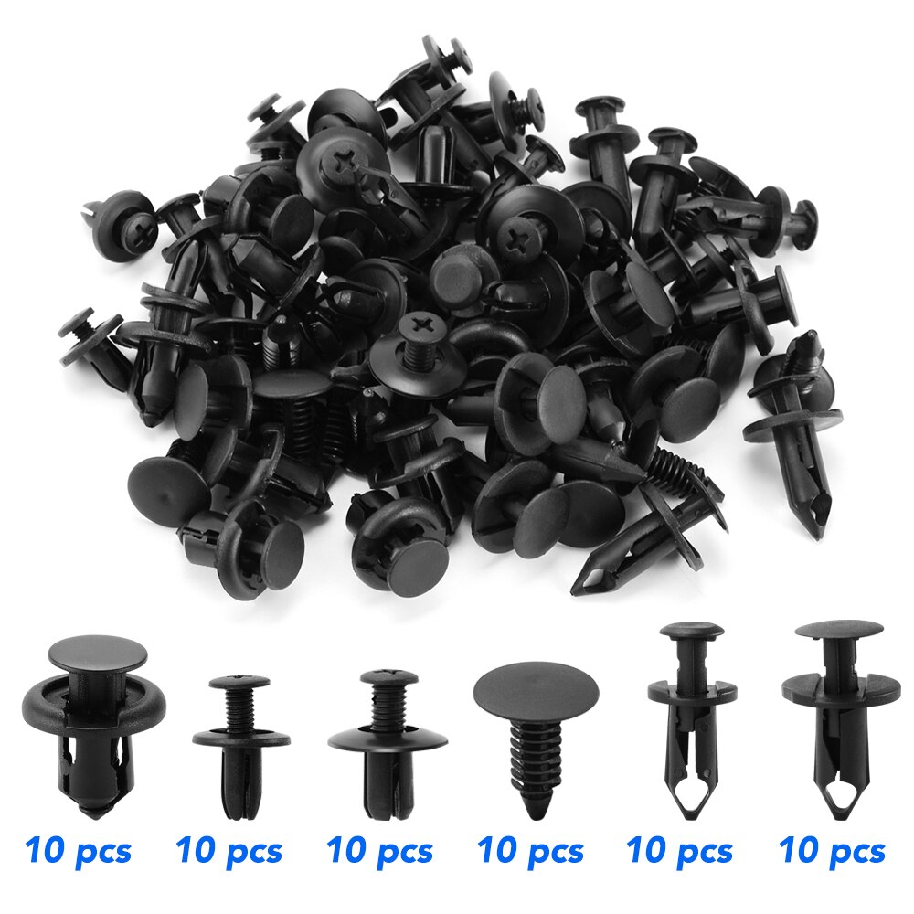 60pcs Mixed Auto Fastener Clip Car Body Retainer Pin Rivet for Lexus ES GX Toyota RAV4 Camry Highlander Corolla