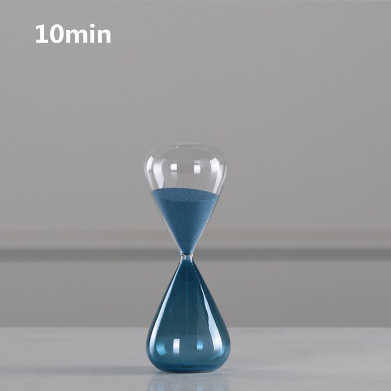 GH Zandloper Creatieve Blauwe Zand Klok Zandloper 10/30/60 Minuten Zandloper Timer Home Decoratieve Arts speelgoed Voor Kinderen: 10 min