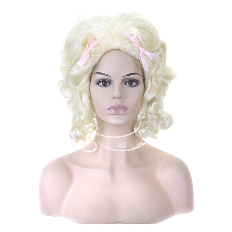 Hairjoy syntetiskt hår vit blond marie antoinette prinsessa peruk för halloween kostym: Default Title