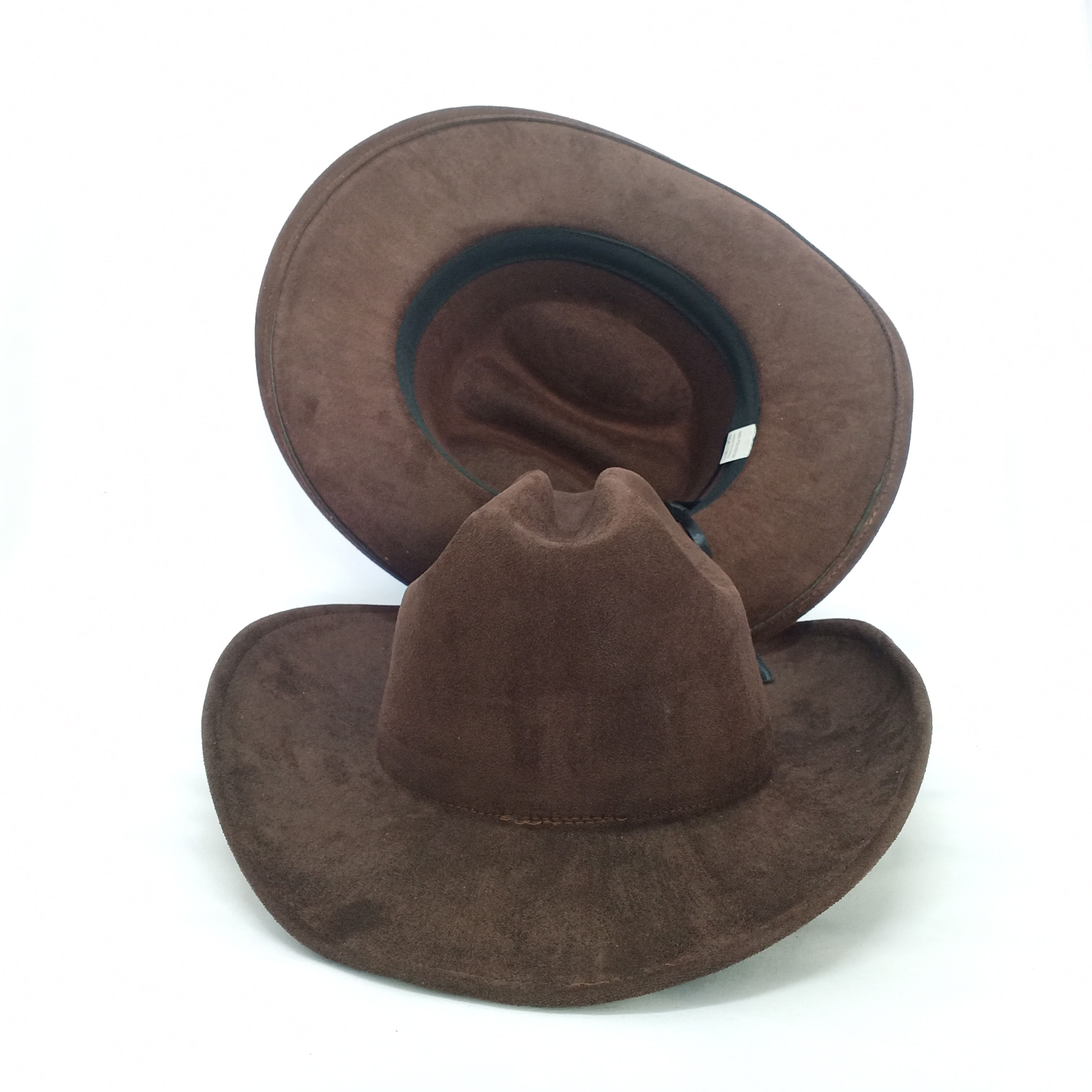 Gorros de vaquero de gamuza para hombre y mujer, sombrero cálido de ala ancha, de Iglesia Panamá, a la , de otoño