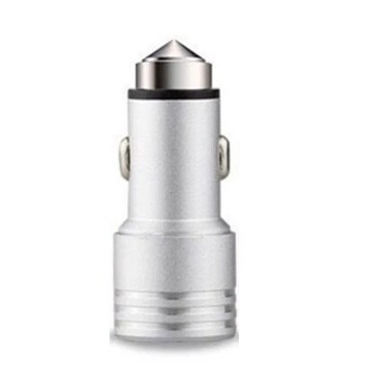 2-USB 2.1A and 1A quick car charger charg adapter phone dual USB port cigarette lighter conversion plug car glass breaker: Default Title