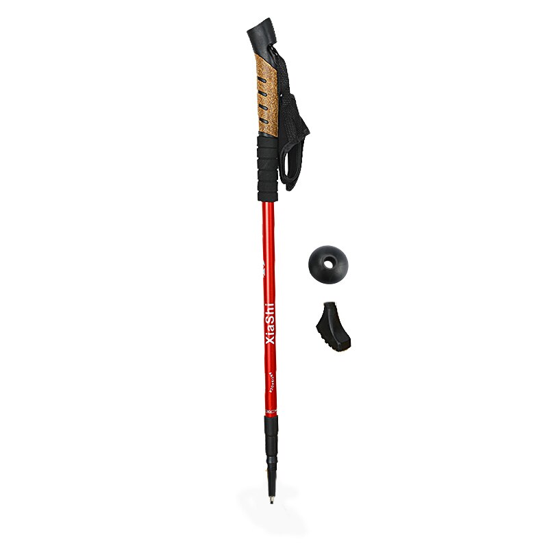 Nordic Walking Poles Adjustable Trekking Poles Telescopic 68-135 cm Anti Shock Nordic Walking Sticks Telescopic Hiking Stick: Red