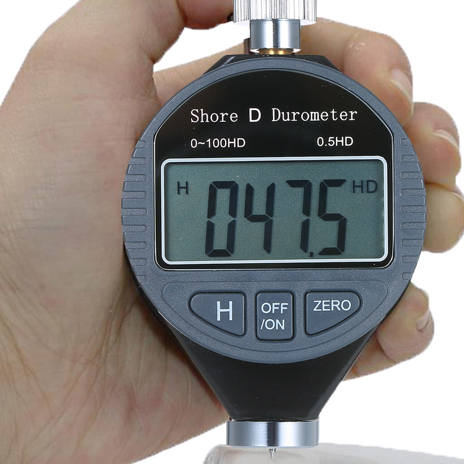 Bærbar 0-100ha shore en hårdhedsmåler digital durometer skala til gummi silicagel læder med stort lcd display