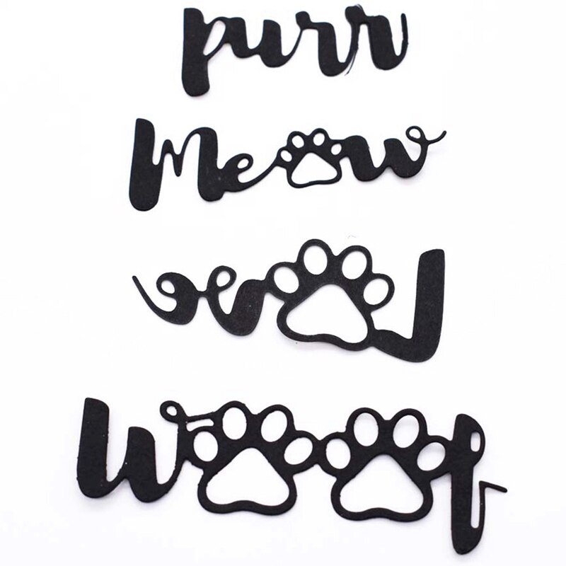 Liebe Hund Klaue Worte Metall Schneiden Stirbt Schablonen Für Scrapbooking Papier Karten Handwerk DIY Neue