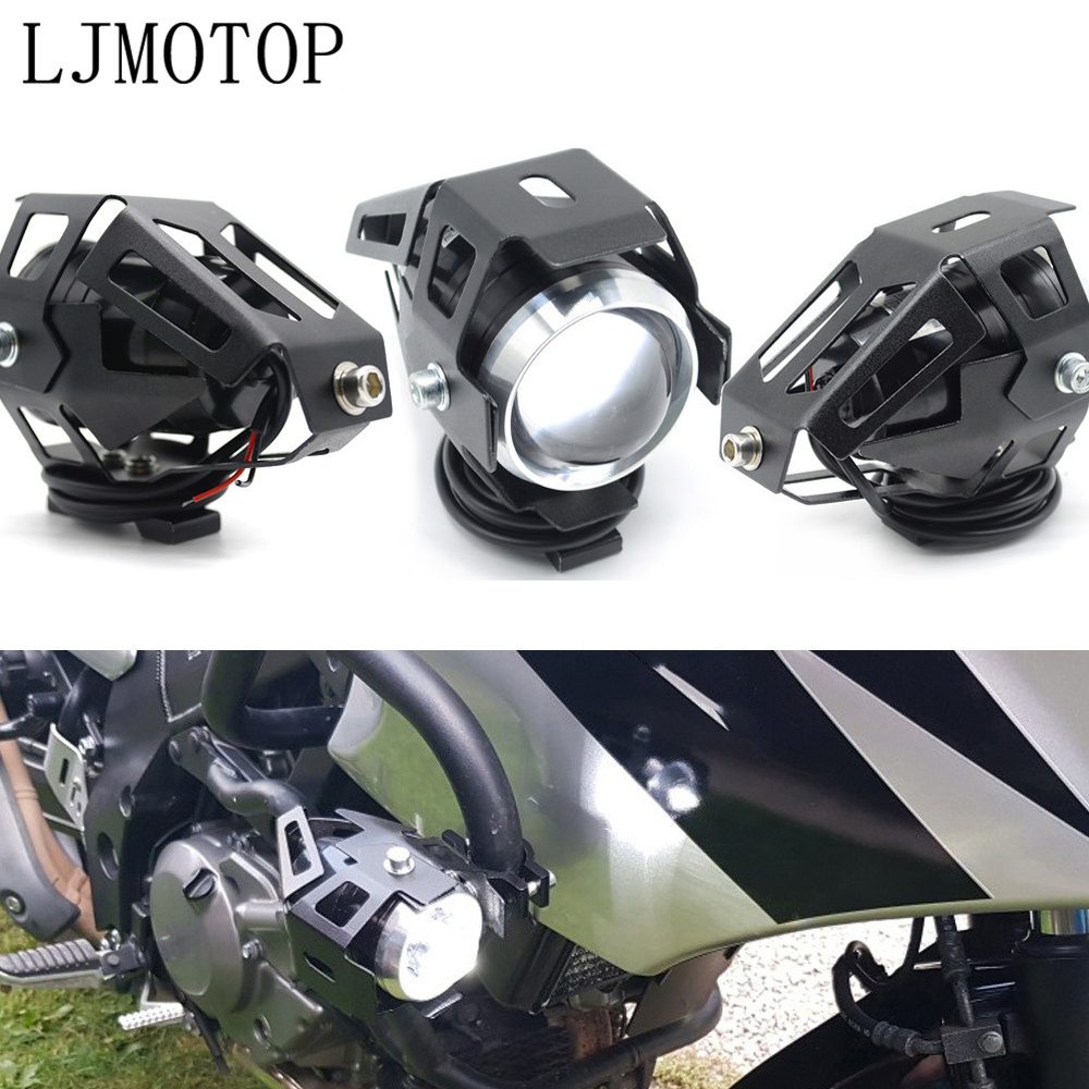 Faros LED para motocicleta, de 12V U5 Lámpara decorativa, foco para YAMAHA YBR 125 YZF R15 XT660/X/R/Z TMAX 500/530 XP500 XP530
