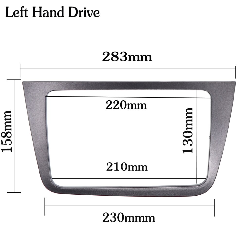 Fascia de Radio de coche de doble DIN para SEAT Altea Toledo (LHD), kit de marco de panel estéreo de mano izquierda, adaptador de panel de montaje de embellecedor facia
