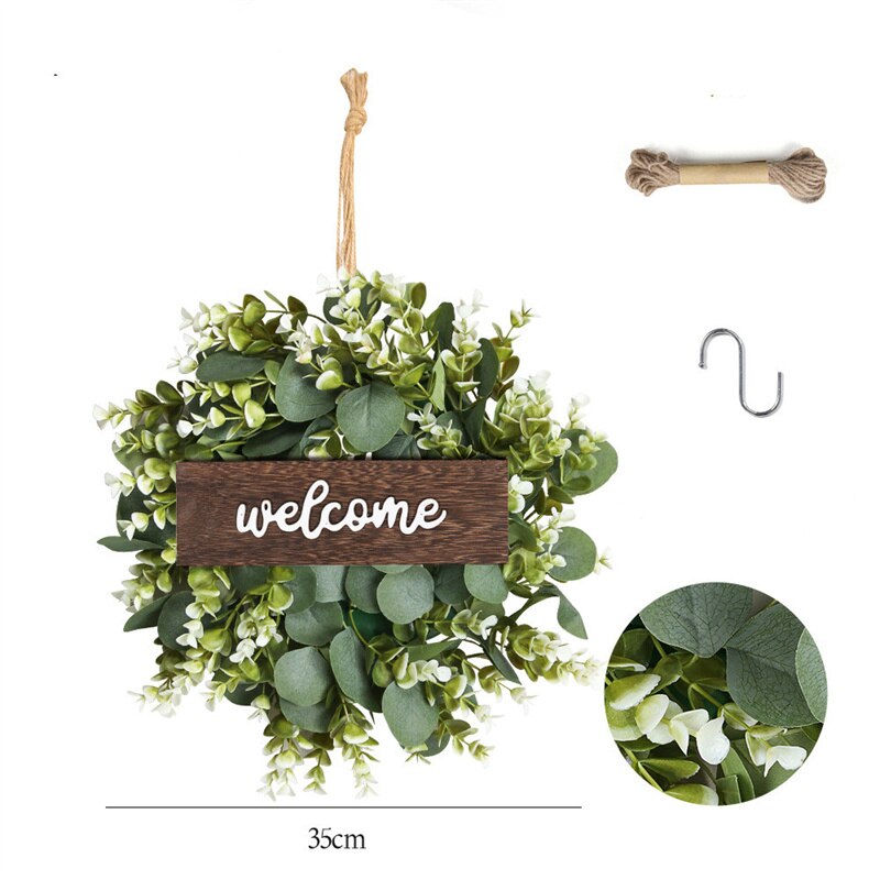 1 Pack Welcome Garland Rustic Door Front Hanging G... – Grandado