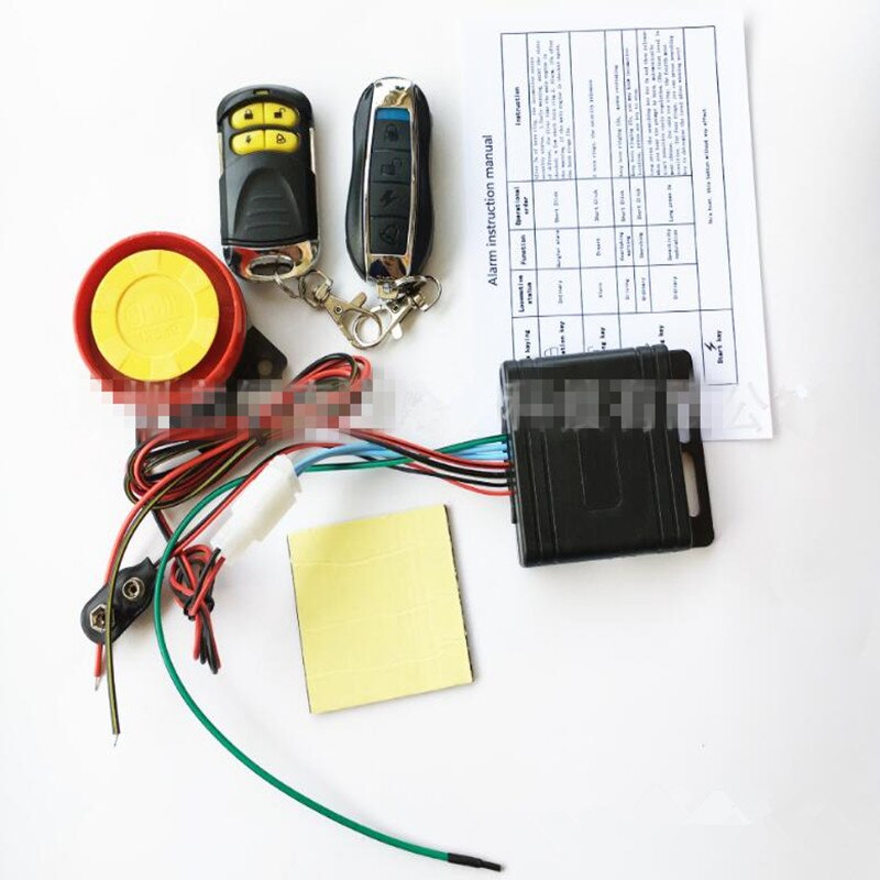 Universal Motorcycle Bike Alarm System Scooter Anti-theft Security Alarm Moto Remote Control Engine Start + Alarme Moto Speaker