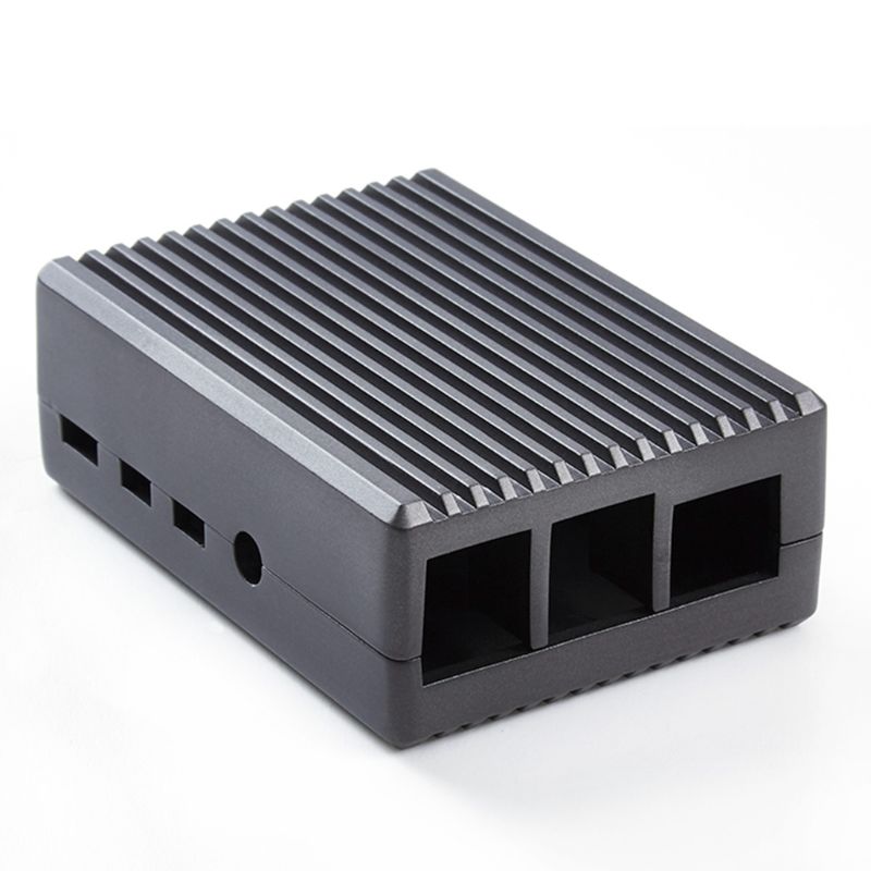 Carcasa de Metal negra/gris, carcasa protectora de aleación de aluminio para Raspberry Pi 4B Pi 4, modelo B, accesorios