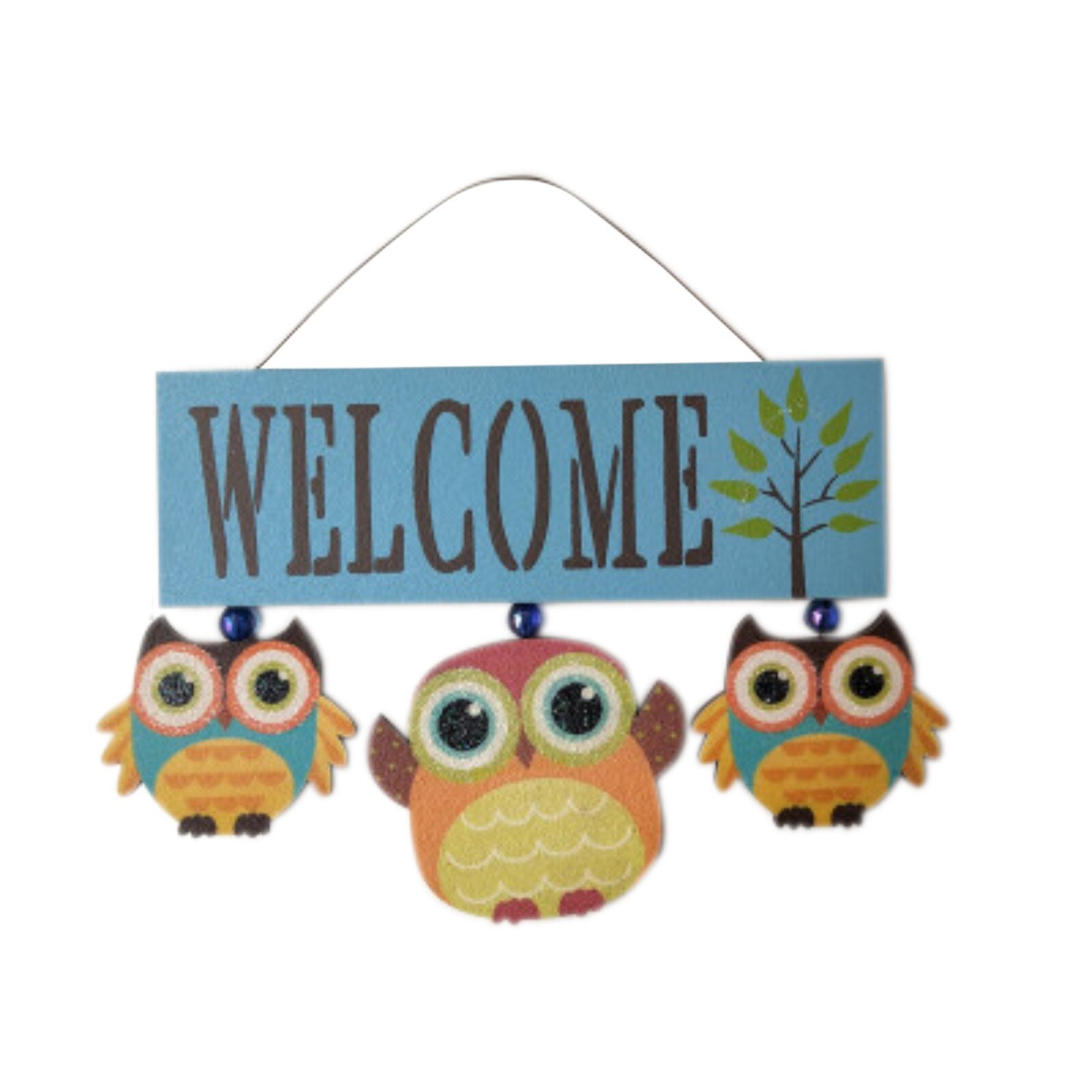40# Welcome Sign Wood Owl Cute Spring Door Sign Wedding Door Sign Welcome Wall Sign Garden Owl Ornament Garden Gardening
