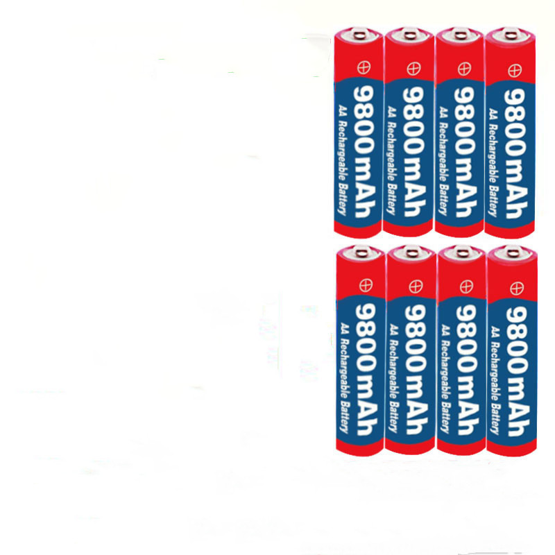 Pile 1.5 V AA 9800 mah batterie rechargeable AA 1.5 V. Chargeur de batterie 4 pièces Rechargeable Alcalinas drummey + 1 pièces