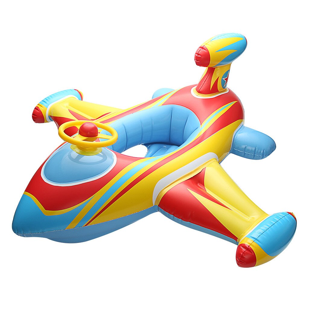 Summer Fun Inflatable Baby Float Pool Float for KidsInf latable Boat Airplane Float Summer Time Pool Toys 110x110cm