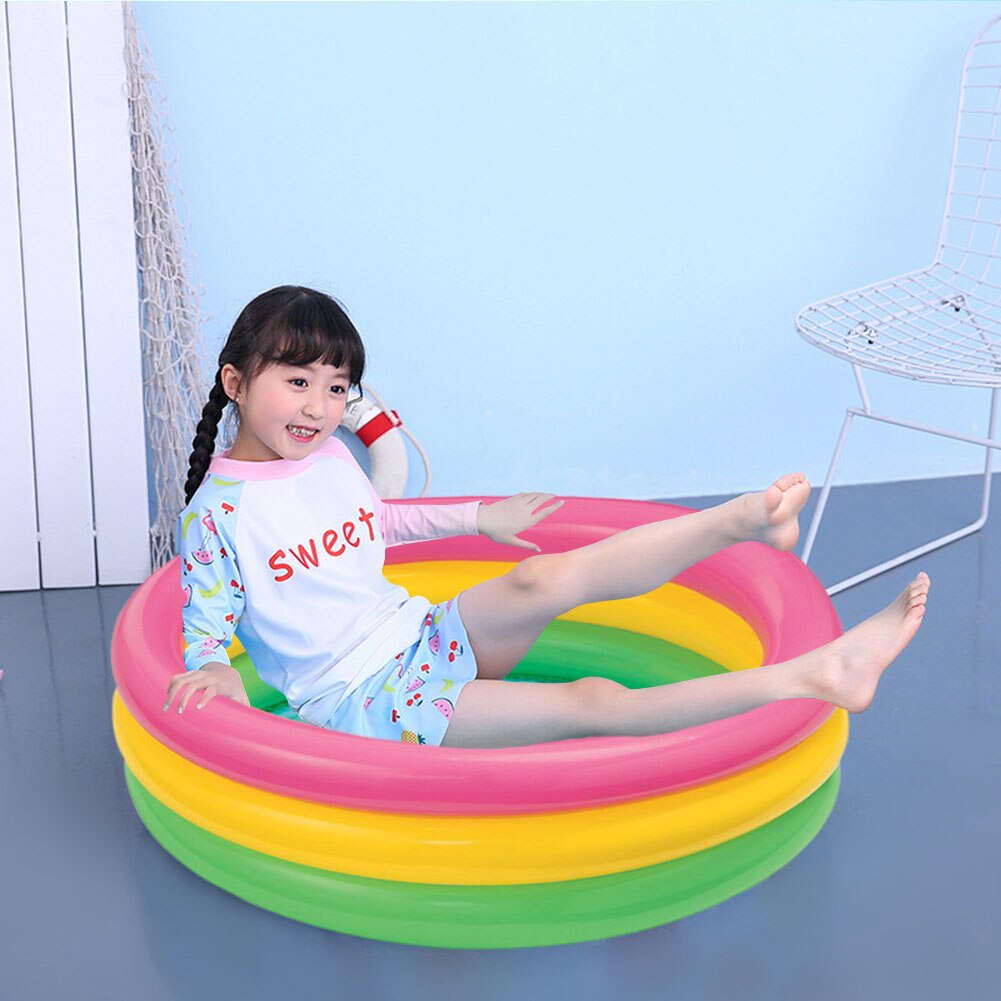 Praktisk børn svømmecirkel multifunktionel klassisk bad oppustelig ring legetøj swimmingpool tilbehør