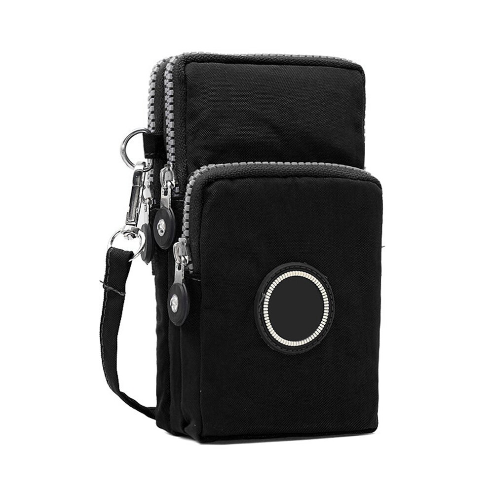 Dames messenger crossbody tas portemonnee handtas telefoonhoesje rits casual schoudertas portemonnee sci 88: Zwart