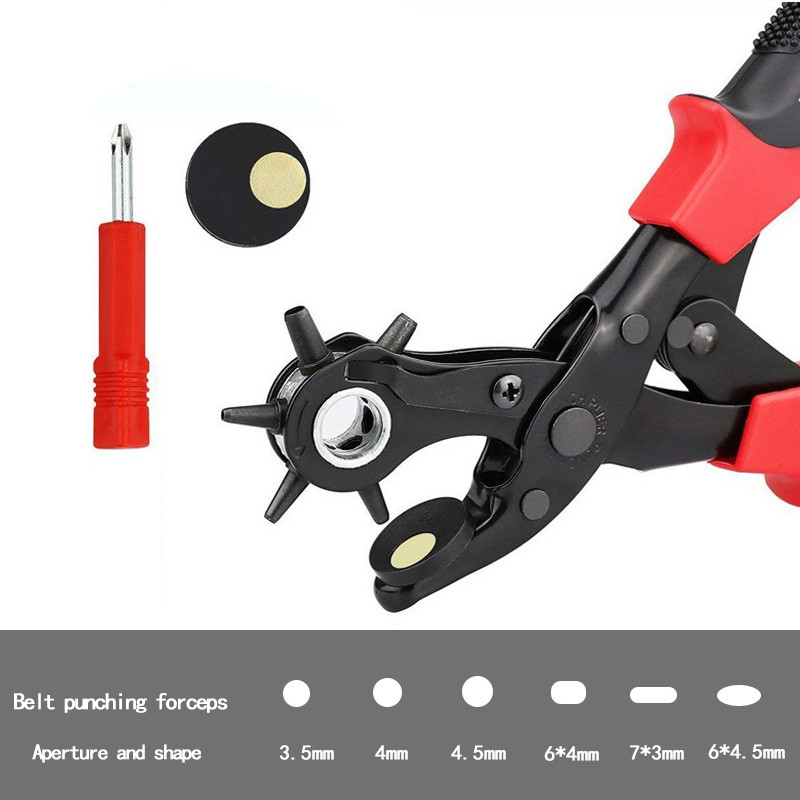 Eyelet and Eyelet Puncher Tool Scrapbook Kit DIY Manual Tools Kit Belt Hole Punch Plier Set for Belts Watch Bands Straps DIY