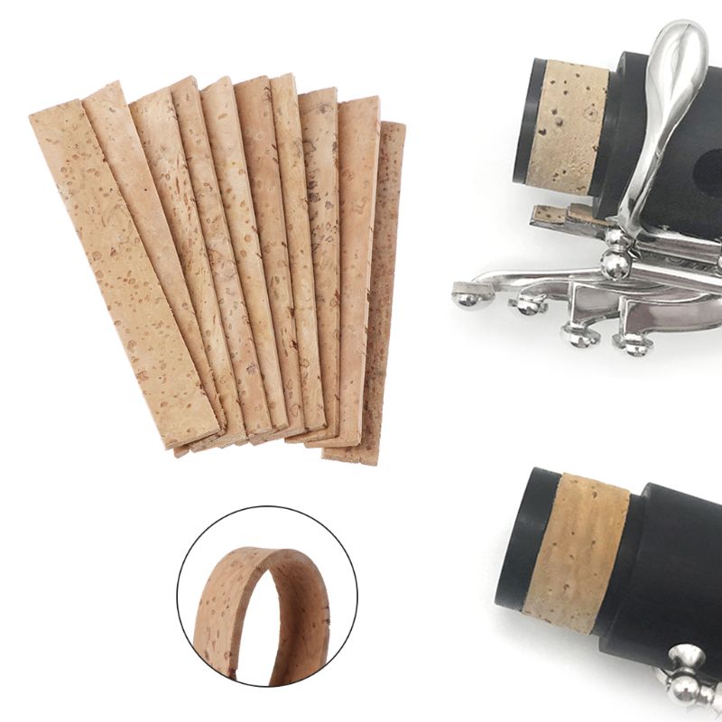 10 st klarinett kork bb gemensamma korkar ark för saxofoner musikinstrument 81*11*2mm
