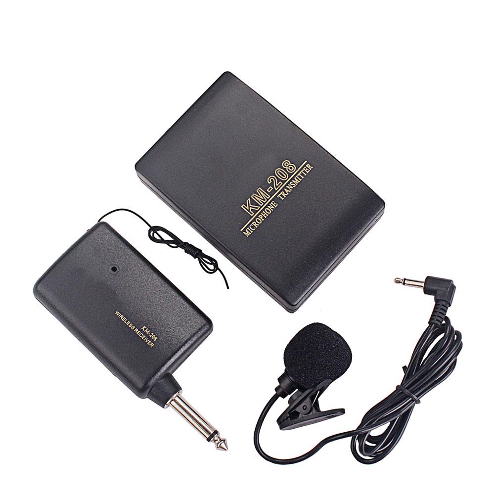 1pc Wireless FM Transmitter Receiver Lapel Clip On Microphone Mic System Set for Wedding Meeting Wireless Receiver Lapel
