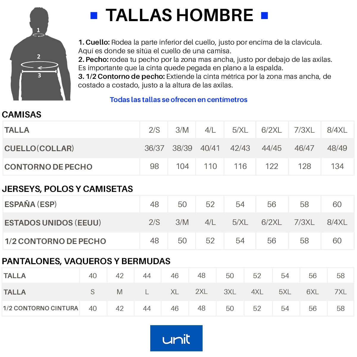 Unit - Camisa de algodón para hombre regular fit. Ropa de vestir para caballero de
