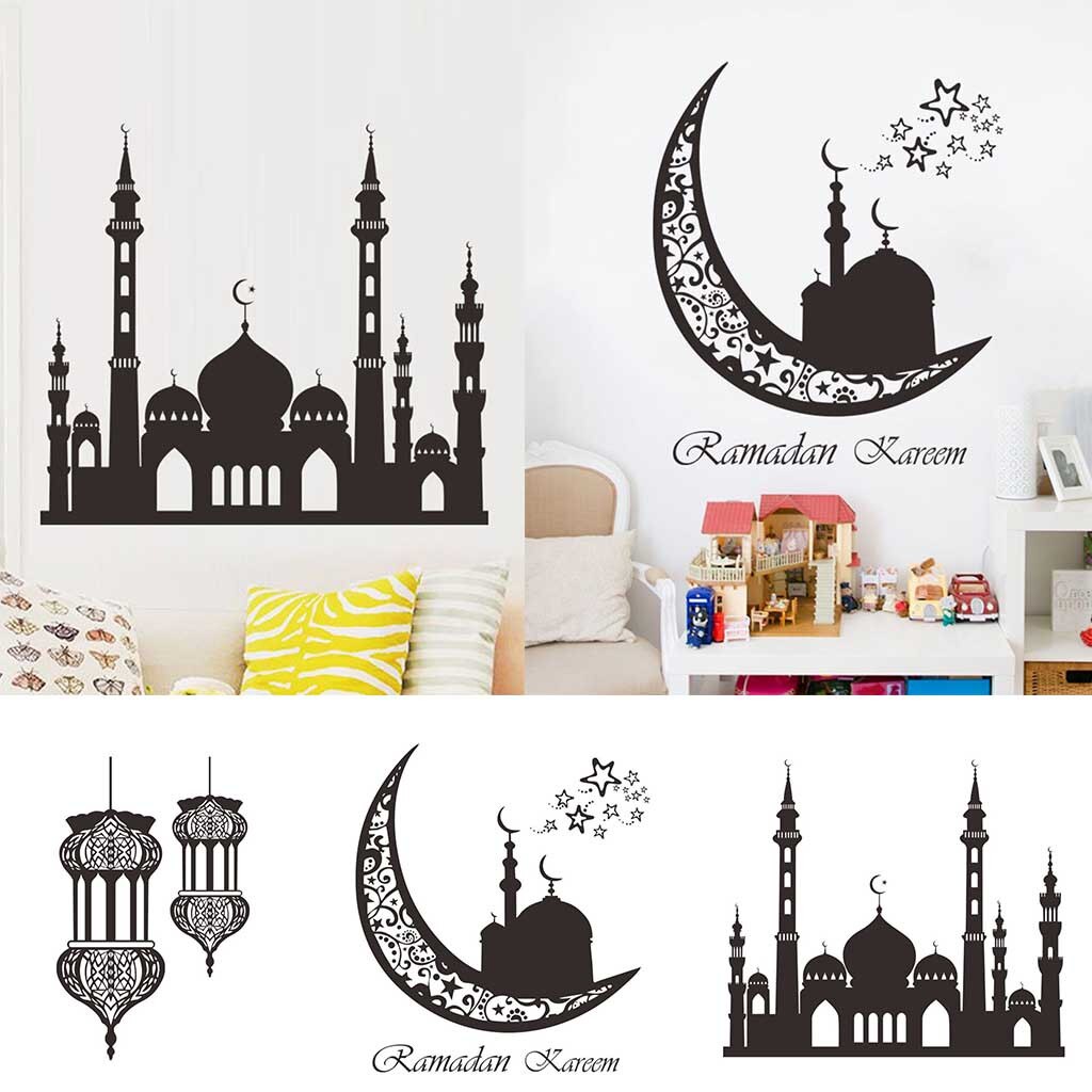 Vinyl Wall Sticker Decals Home Decor Bedroom Ramadan Ramadhan Kareem Islam Home Decor Bedroom Living room Wallpaper