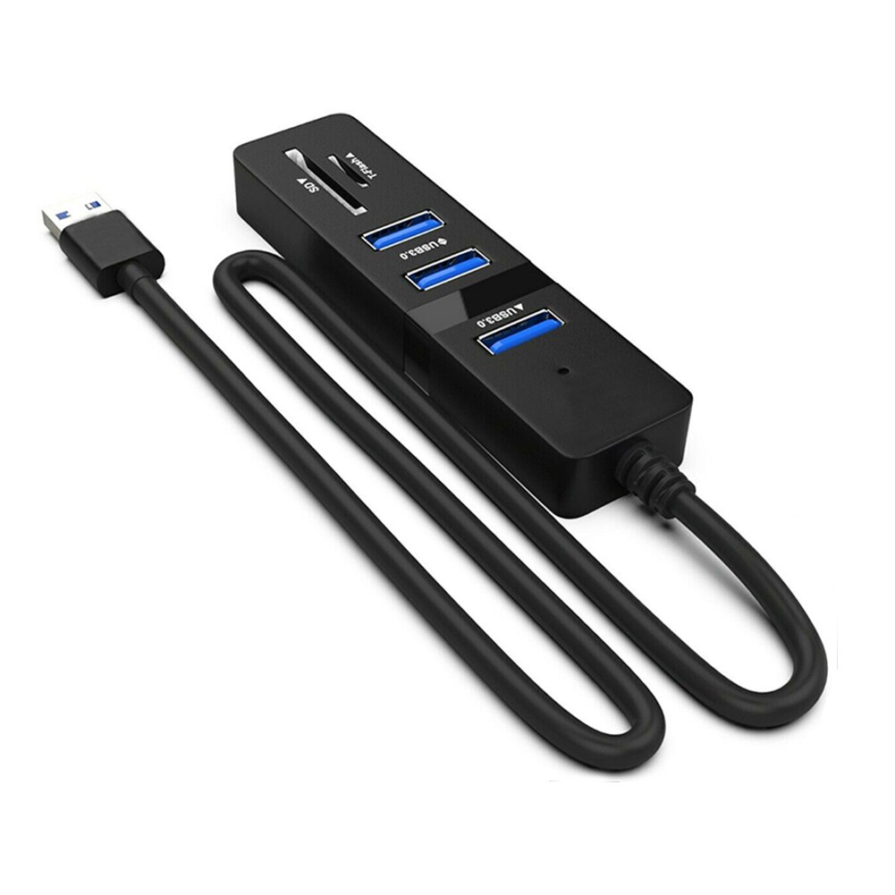 Bus-Powered Usb 3.0 3-Poort Aluminium Hub Met Sd/Tf Card Reader Combo Voor Imac M acbook Air, ma Cbook Pro, M Acbook M Ac Mini Stuks