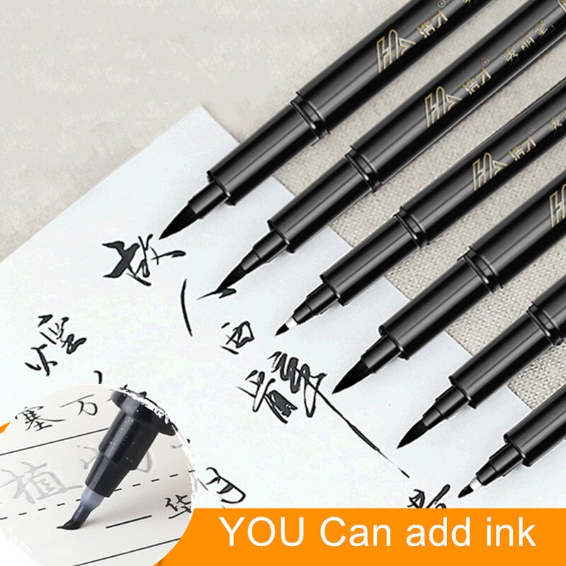 Refillable Paint Brush Chinese Japanese Calligraphy Watercolor Pen Art Painting Supplies