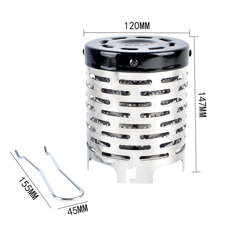 Outdoor Mini Heating Hood Stove Tent Heater Equipment Camping Portable Autumn And Winter Stainless Steel Heating Heating Hood: Default Title