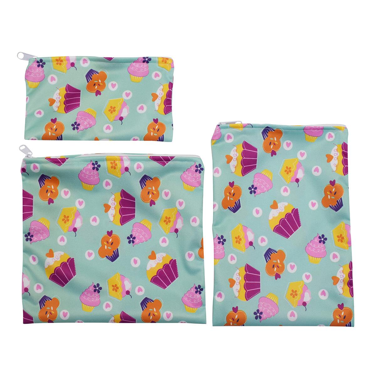 3PCS Reusable Snack Bag Food Storage Bags Leakproof Waterproof Lunch Bread Sandwich Bag Pouch For School Camping Food Organizer: LS47