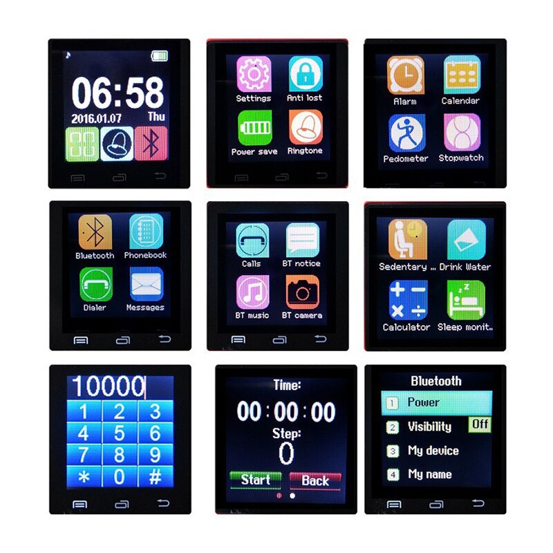 Bluetooth relógio inteligente digital smartwatch esporte pedômetro sono relógio de monitoramento para o telefone habitual unisex relógios de pulso