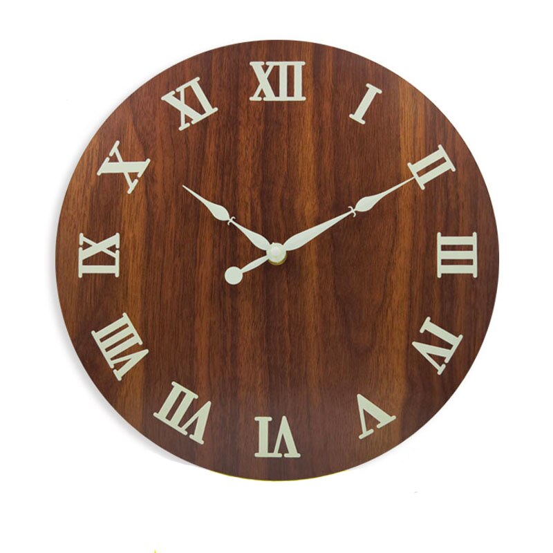 Luminous Wall Clocks Silent Quartz Home Decor Living room Bedroom Digital Number Wall Hanging Clock Glow 12": B