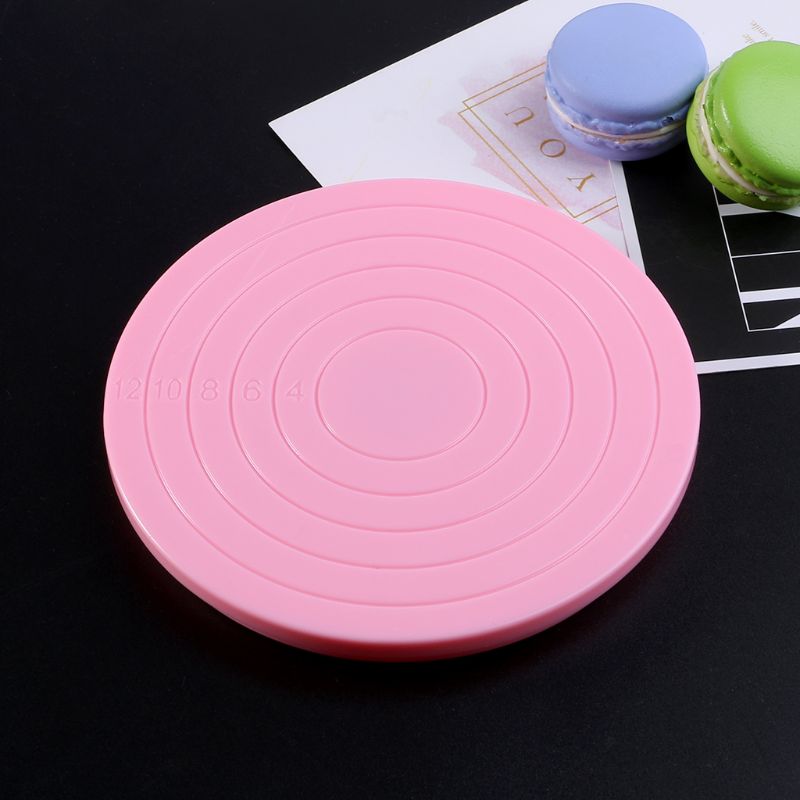 Cake Draaitafel Plastic Anti-Slip Stand Houder Draaien Platform Grootte Schaal Display