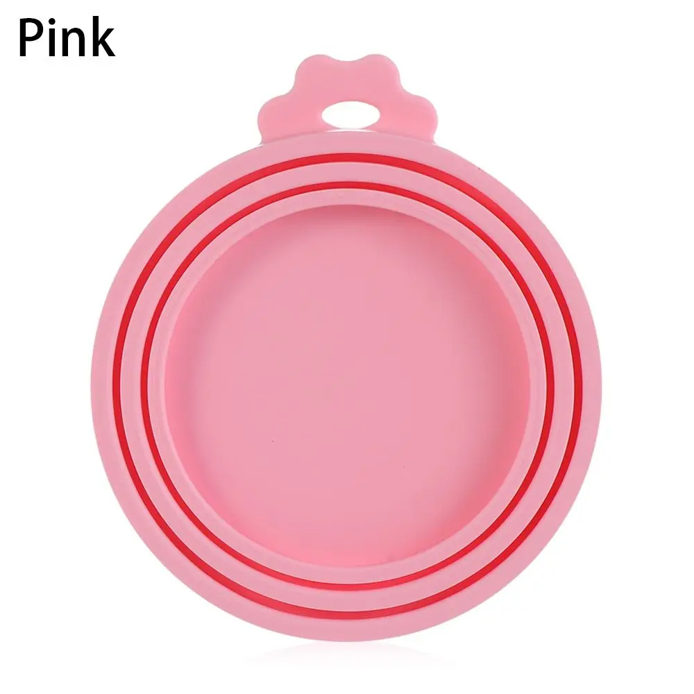 Juste en silicone réutilisable pour canette de nourriture pour animaux de compagnie, 18 capuchons, couvercle d'étanchéité, fournitures pour chiens et chats, convient pour 8.5cm, 7.5cm, 6.5cm, 3 en 1: Rouge
