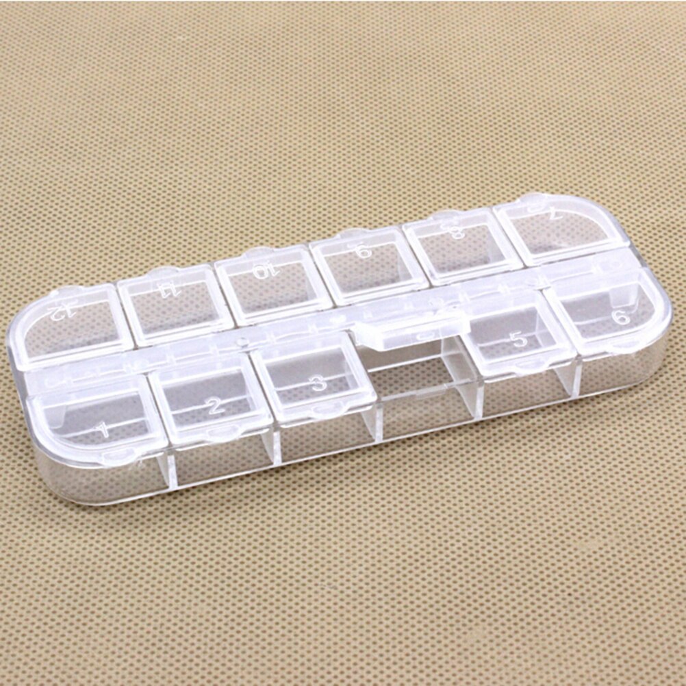 1PCS 12 Compartment 7 Days Weekly Pill Case Medicine Tablet Dispenser Organizer Pill Box Splitters Pill Organizer Container
