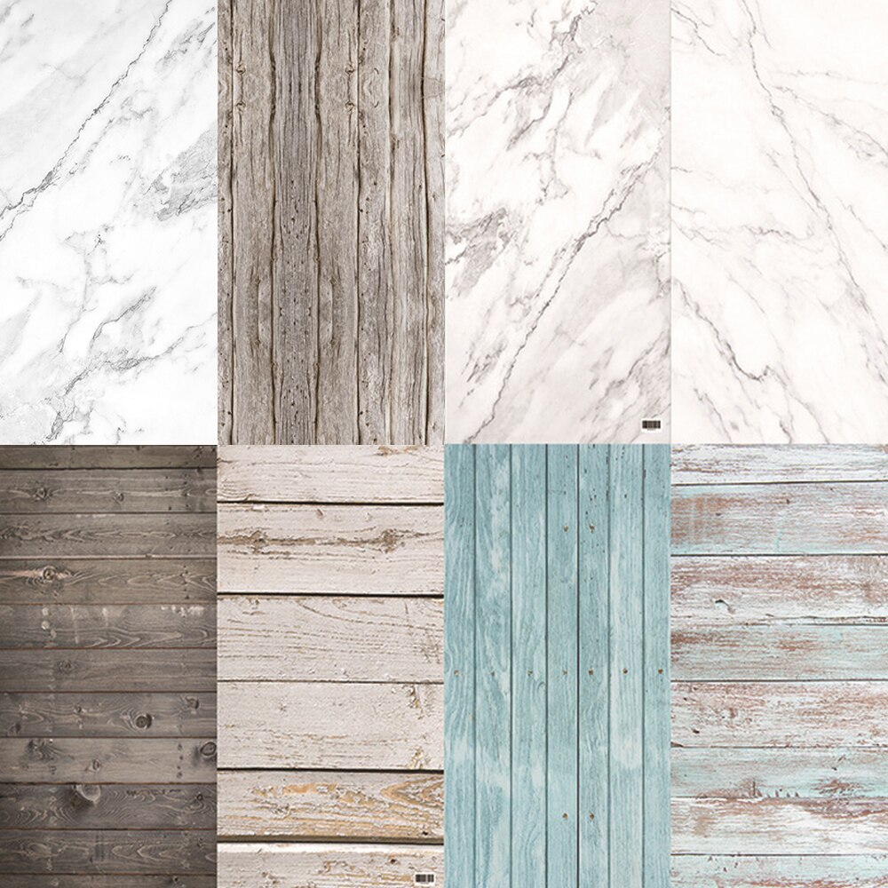 21 x 33 Inch/ 53cm x 83cm Double Sided Photography Background Paper Wood Grain Photography Background for Food Photography Photo