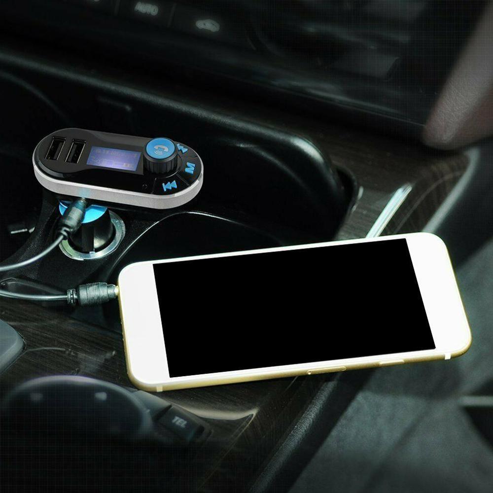 Bluetooth Fm Transmitter FM Modulator HandsFree Car Kit Car MP3 Player TF SD USB Reader 5V 2.1A Dual USB Fast Charger Car Stylin