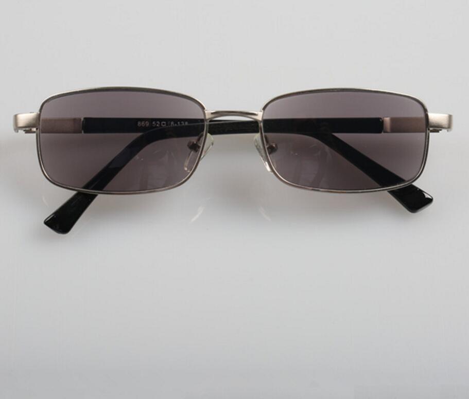 Metall Rahmen Photochrome Lesen Sonnenbrille Männer Frauen Presbyopie Brillen Sonnenbrille Verfärbung Dioptrien 1,0 zu + 4,0 L2: +100