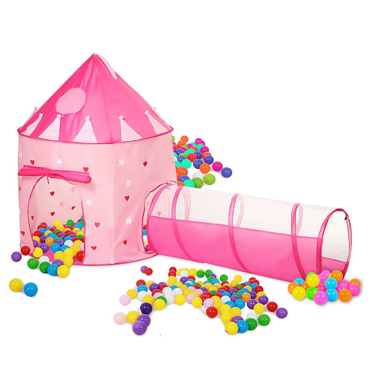 2 IN1 Kinderen Spelen Tent Huis Kinderen Spelen Tent Met Tunnel Vouwen Grappig Speelhuisje Voor Kinderen Tunnel Zwembad