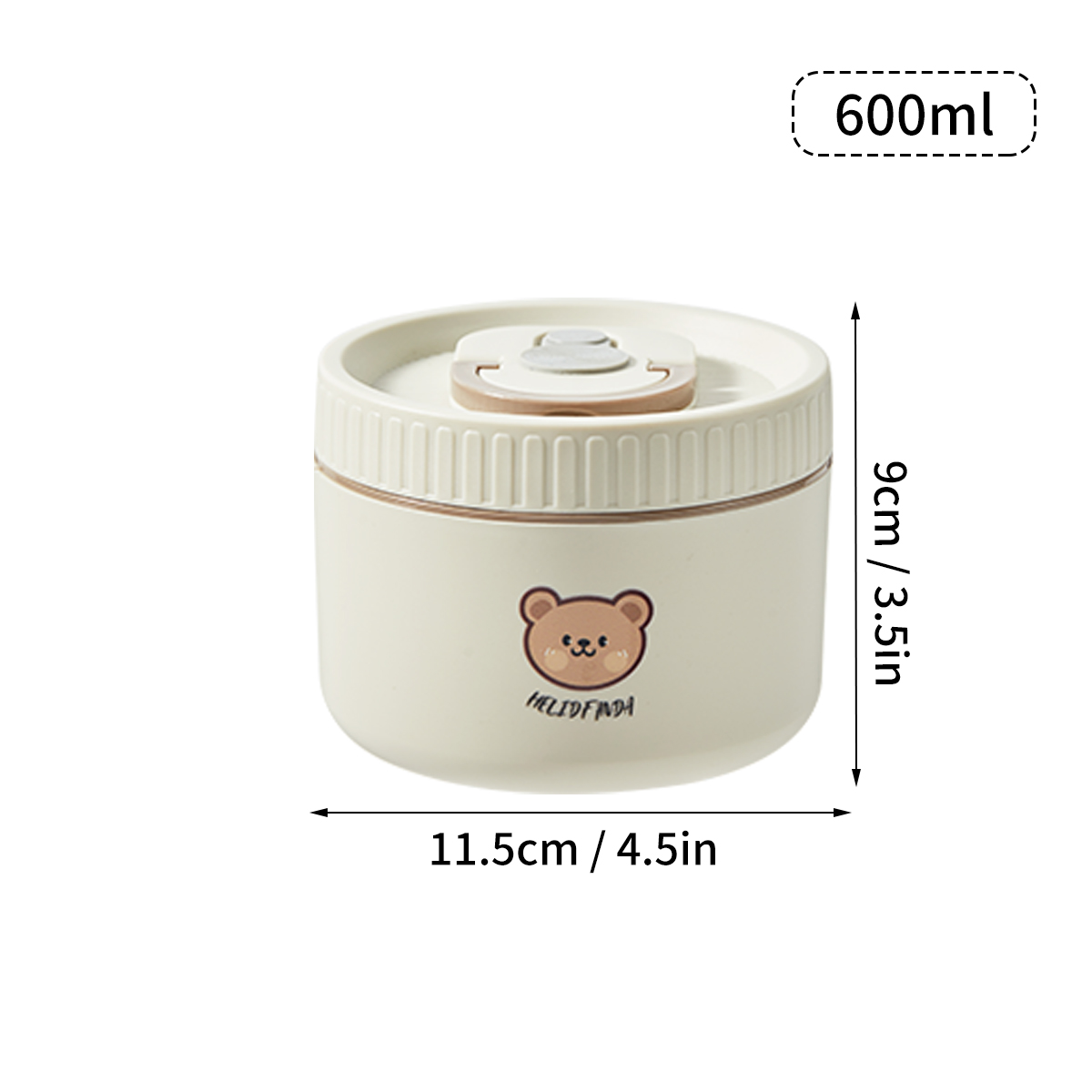 WORTHBUY Portable Insulated Lunch Box 304 Stainless Steel Fruit Salad Food Container Leak-proof Bento Box Microwave Heatable: Silver