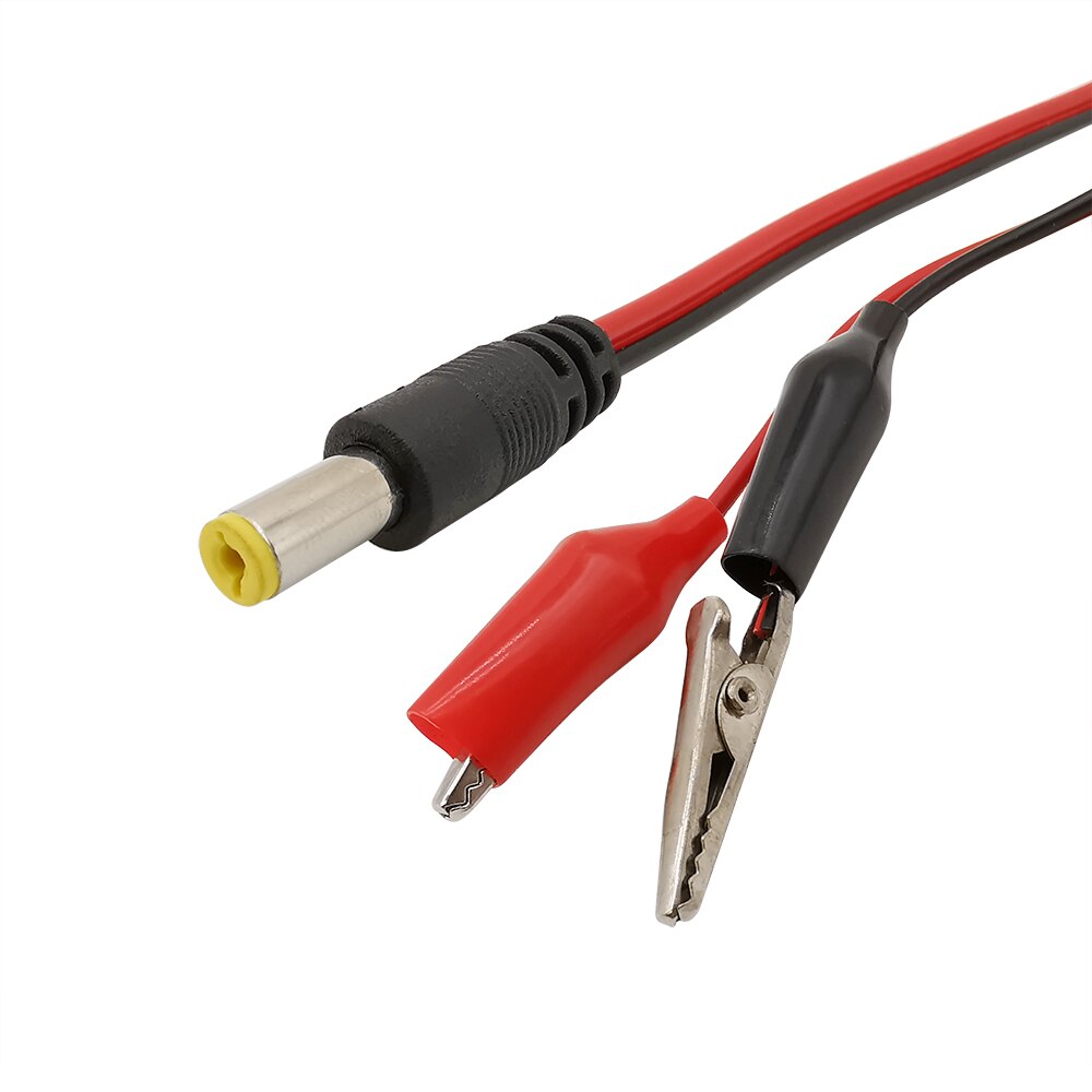 5.5mm x 2.1mm dc macho fêmea cabo conector 5.5*2.1mm dc tomada de alimentação jack para duplo jacaré clipes teste chumbo crocodilo braçadeira fio