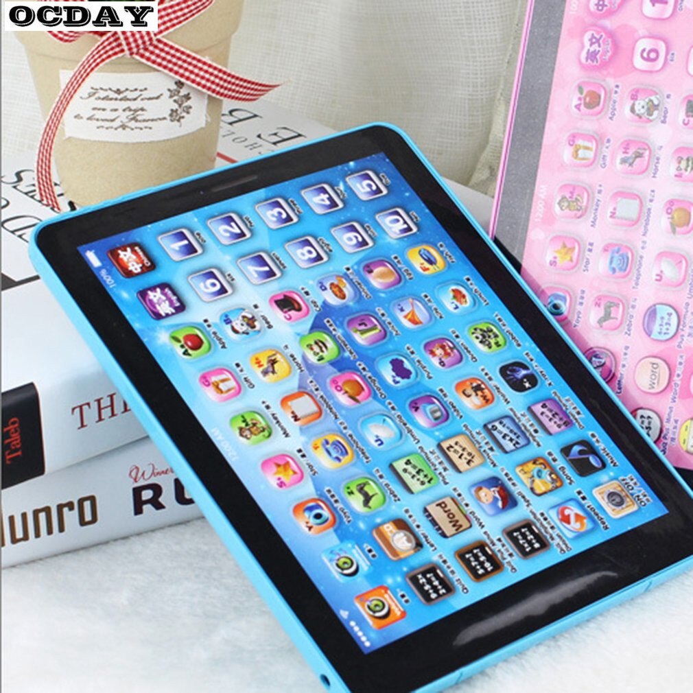 Baby kids touch tablet pad pædagogisk legetøj tidlig læring læsning engelsk kinesisk digital maskine til børn tablet infantil