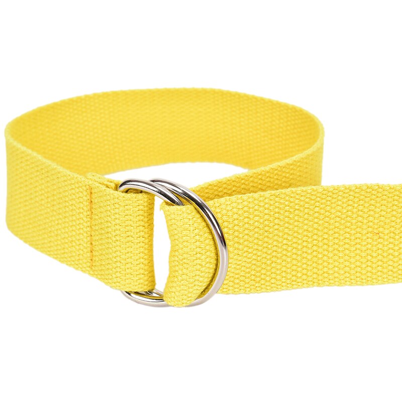 Unisex casual dobbel d-ringer nylon lerret striper spenne linning utendørs belter