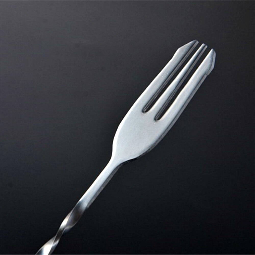 Stainless Steel Threaded Bar Spoon Swizzle Stick Coffee Cocktail Mojito Wine Spoons Barware Bartender Tools Accessories