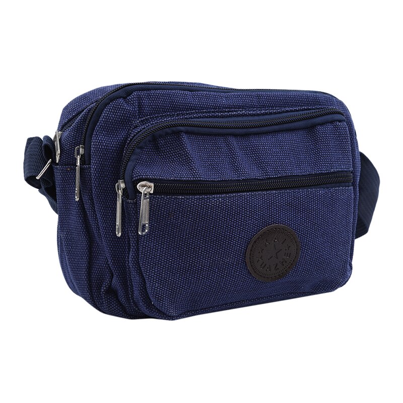 Koreaanse Nylon Canvas Vrouwen Messenger Bag Vrouwelijke Toevallige Polka Dot Canvas Schoudertas Diagonaal Kleine Tas: blue
