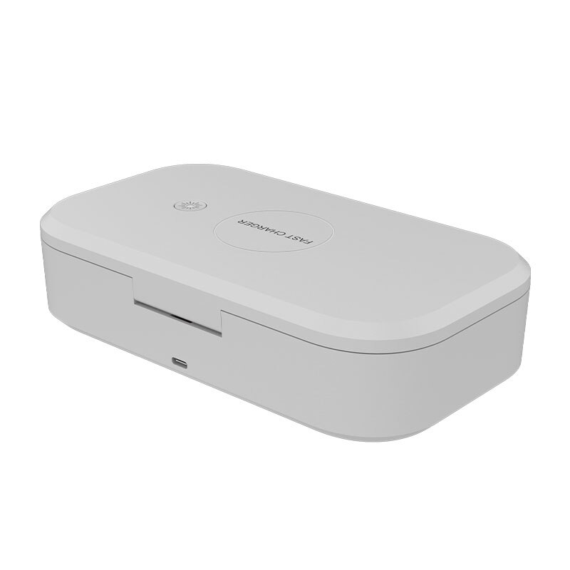 Draagbare Uv Sterilisator Box Voor Sieraden Telefoon Sterilisator 10W Draadloze Opladen Uv Desinfectie Doos Persoonlijke Desinfectie Pass Epa