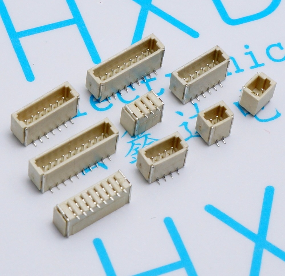 20Pcs Vertical 1.0mm Pitch SMD Connector Plug-in Base 2P/3P/4P/5P/6P/8P/10P