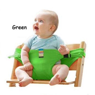 Babyvoeding Hoge Stoel Draagbare Baby Booster Stoelen Peuters Kinderen Veiligheidsgordel Feeding High Chair Harness: Green